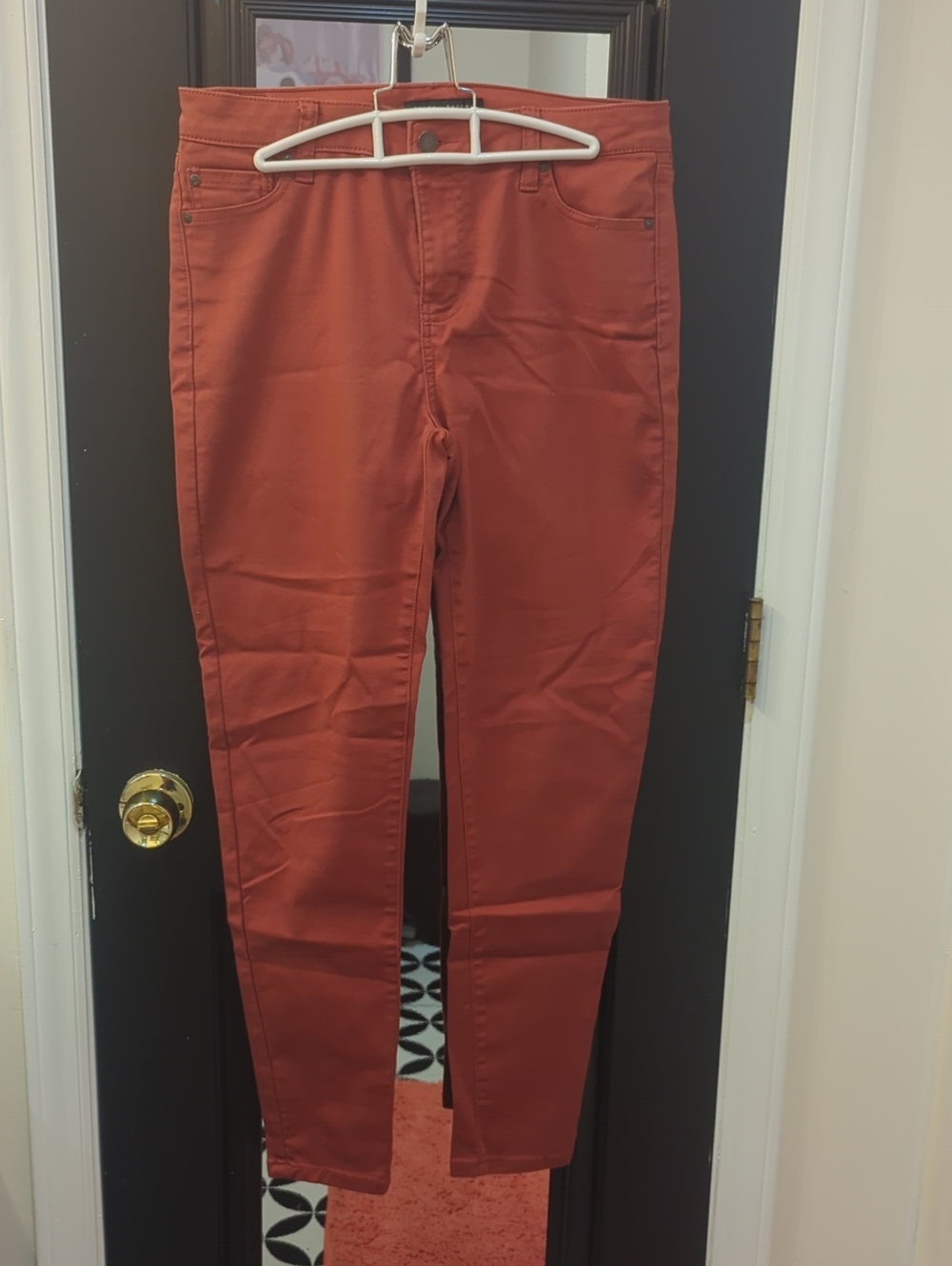Women's High-Rise Slim Jeans in Rust